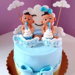 tort na roczek bliźniaków